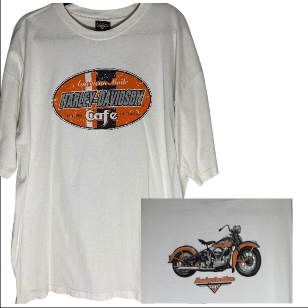 Harley-Davidson Cafe Las Vegas White T-Shirt size XXL